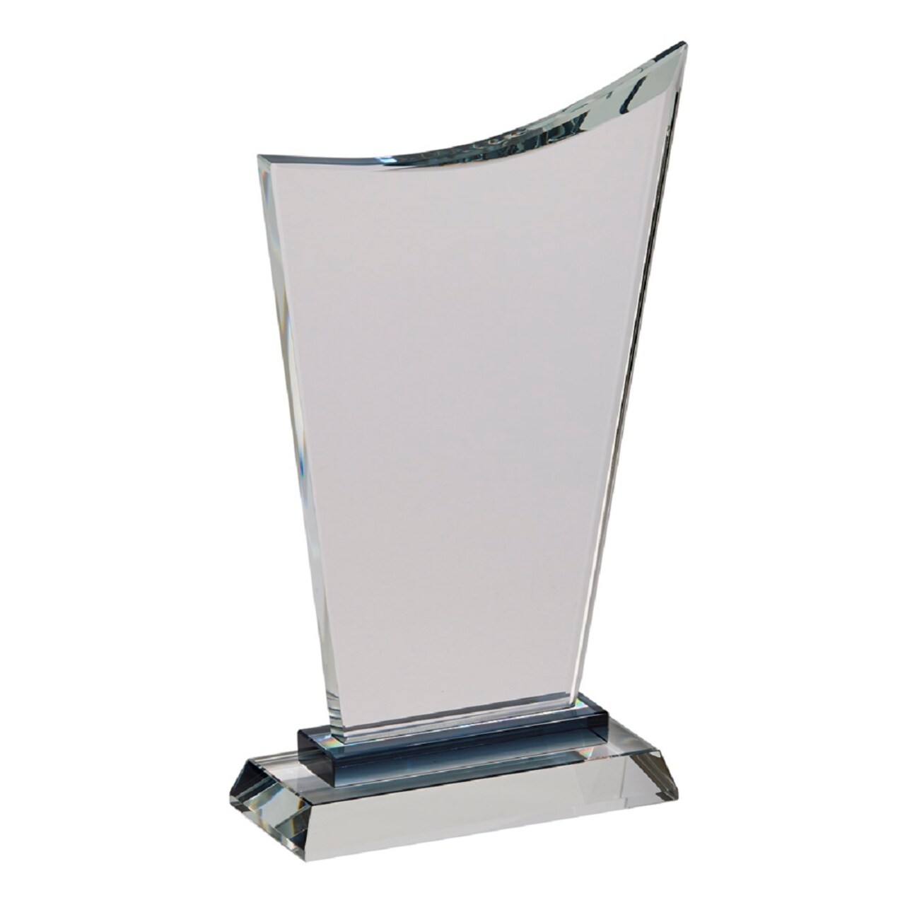 Contemporary Home Living 8.5" Clear Elegant Small Wave Shaped Trophy